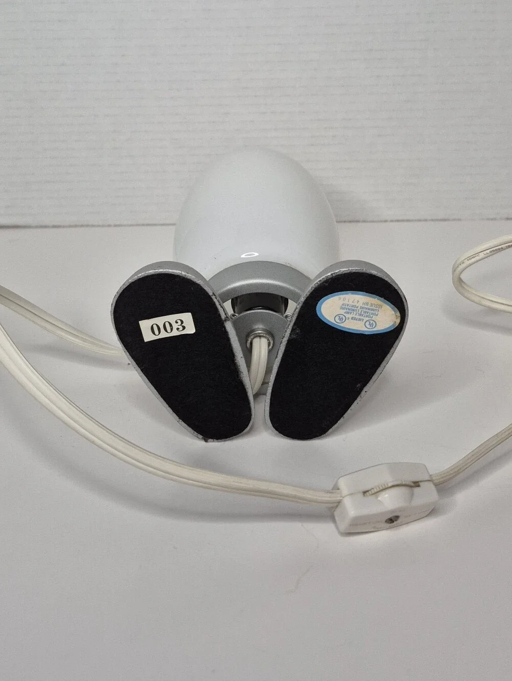 KONNO Tatsuo White Fjorton Dino Egg Lamp Vintage Ikea